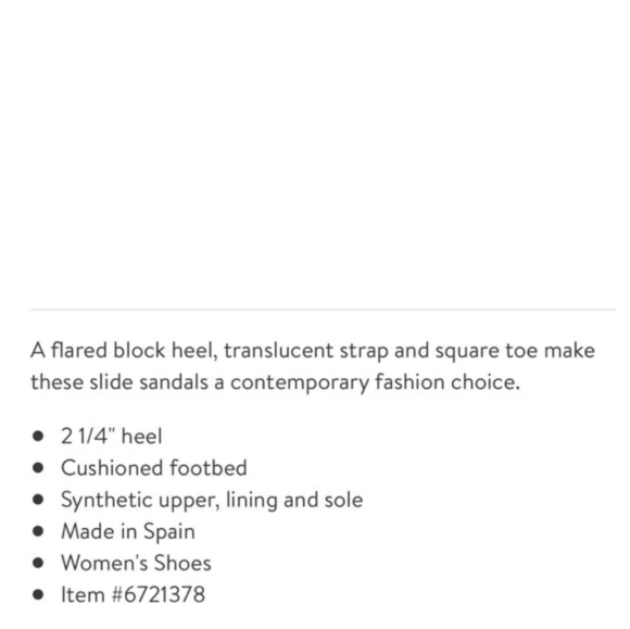 NEW Good American Women Square Toe Slide Heels Sandals shoes sz 6.5 - Picture 4 of 14